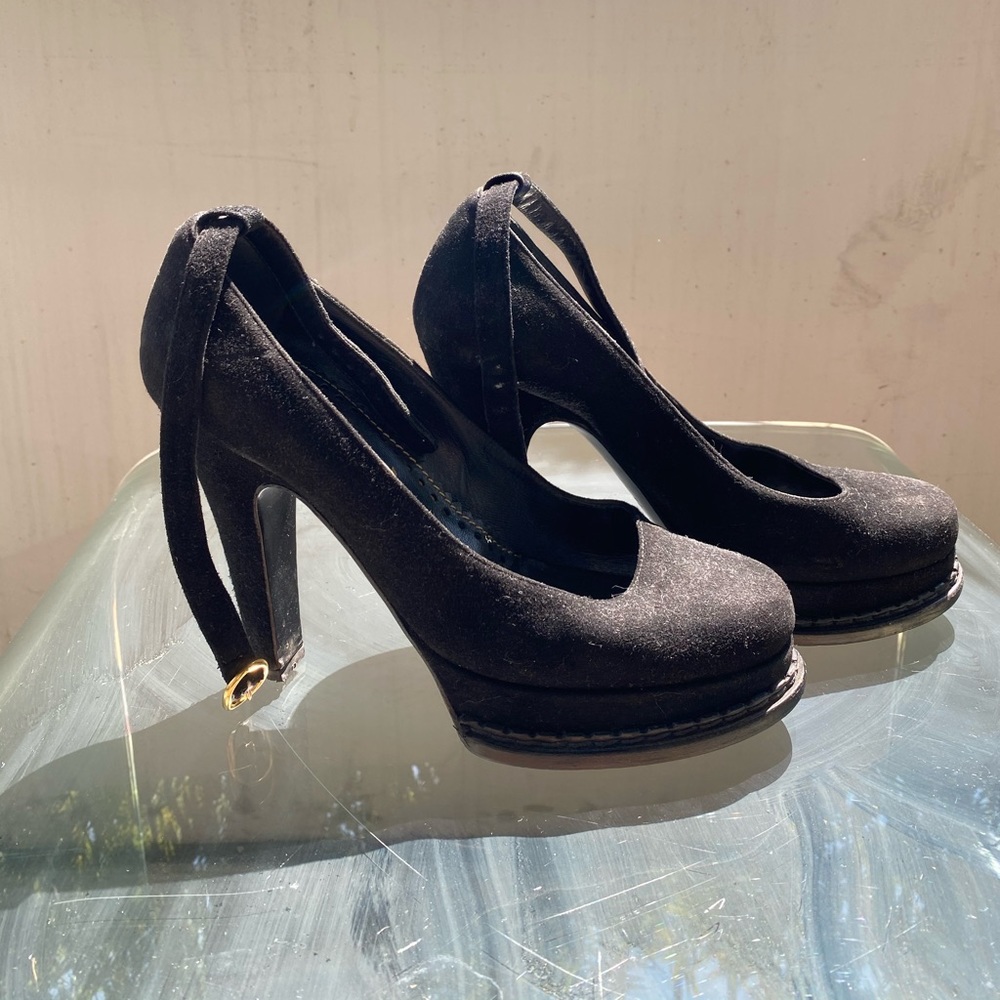 Vintage YSL Suede Heels